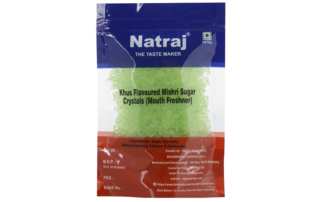 Natraj Khus Flavoured Mishri Sugar Crystals (Mouth Freshner)   Pack  50 grams